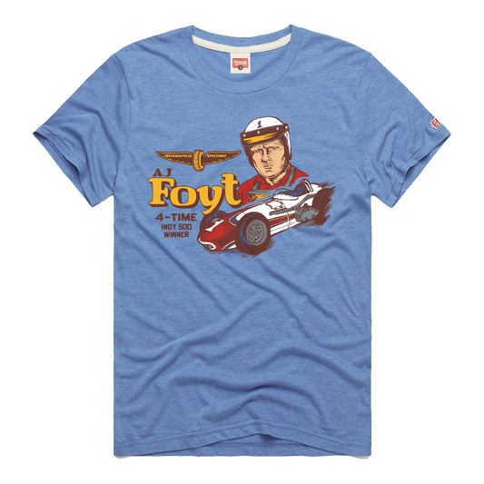 A.J. Foyt 4-Time Indy 500 Winner Homage T-Shirt - front view