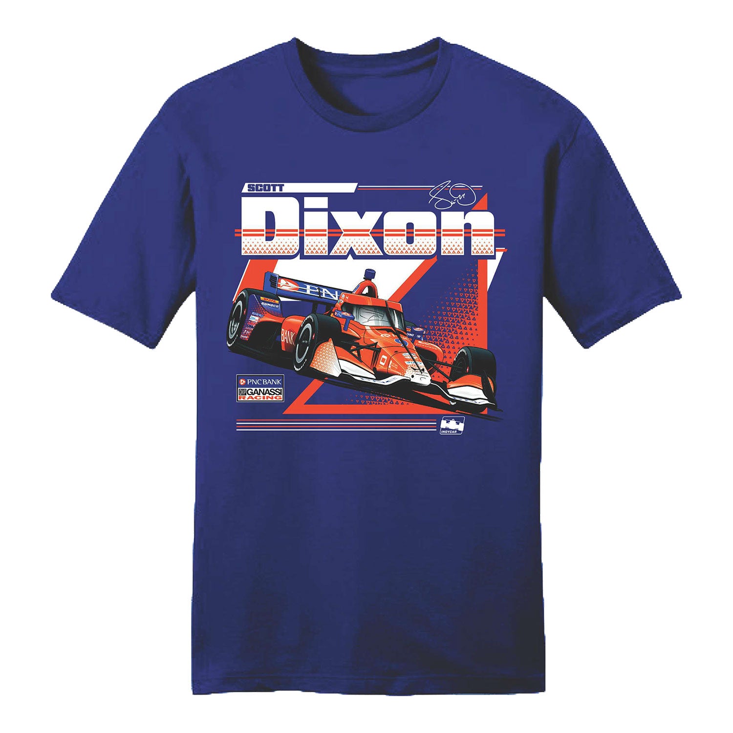 Scott Dixon 2026 Car Shirt in Blue - Front View