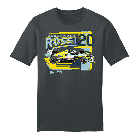 Alexander Rossi 2026 Car Shirt in blue - Front View
