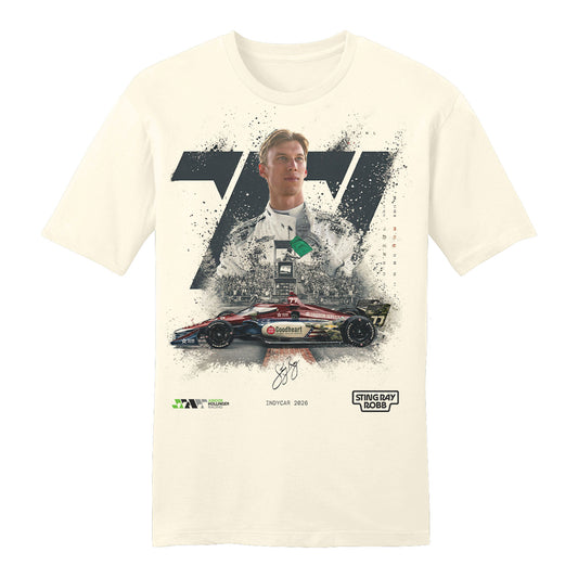 Sting Ray Robb 2026 Car Shirt in White - Front View
