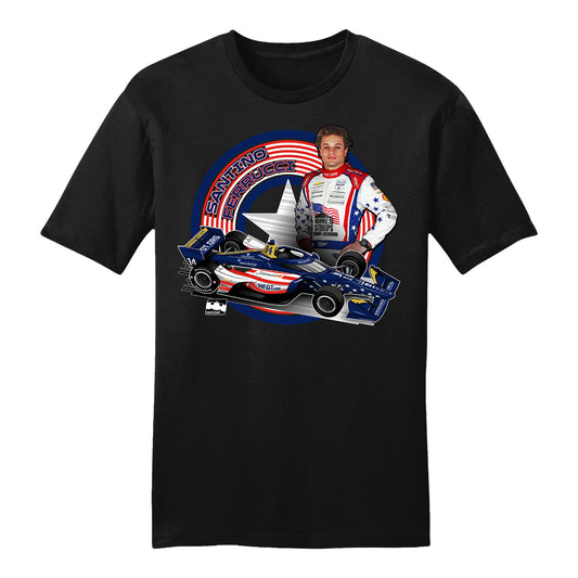 Santino Ferrucci 2026 Driver T-Shirt in Black - Front View