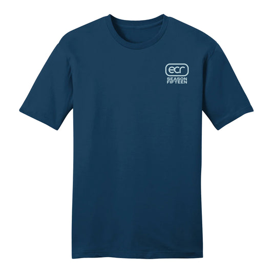 ECR Season Fifteen Team Shirt in Blue - Front View 