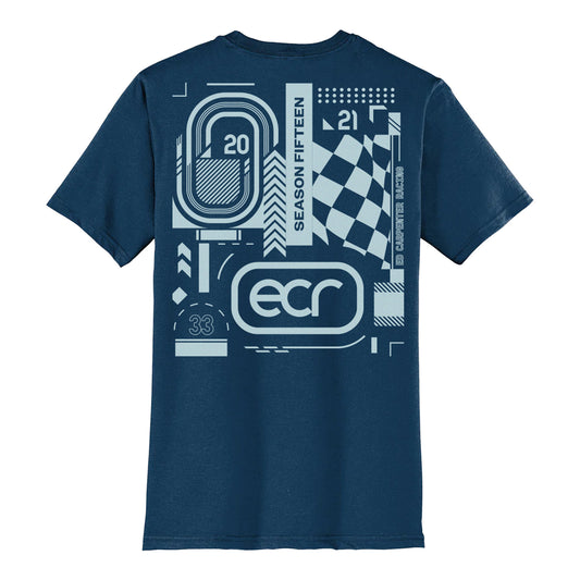 ECR Season Fifteen Team Shirt in Blue - Back View
