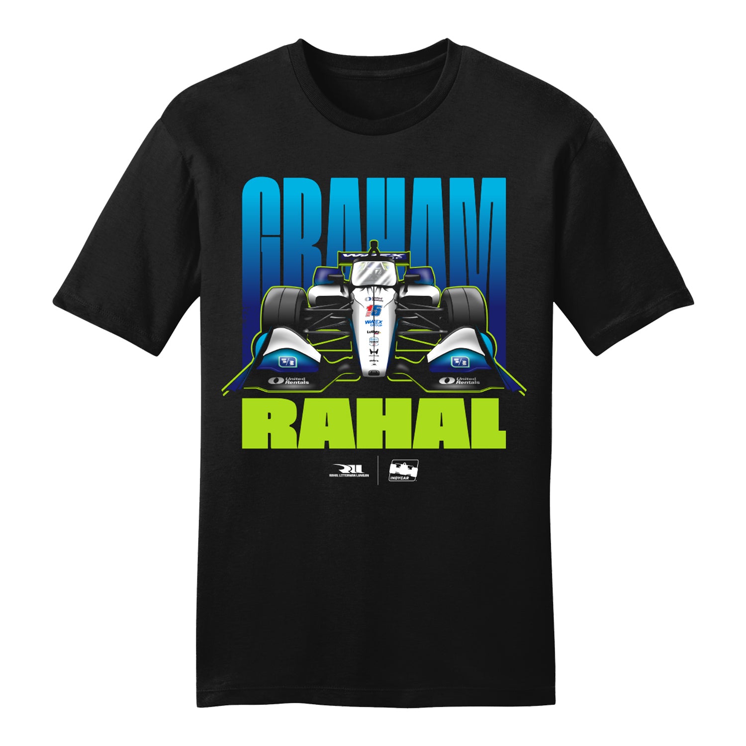 Graham Rahal 2026 WWEX Group T-Shirt in Black - Front View
