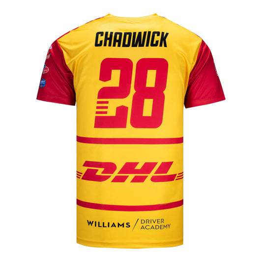 2023 Jamie Chadwick Men's Jersey in yellow and red - back view