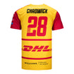 2023 Jamie Chadwick Youth Jersey in yellow and red - back view