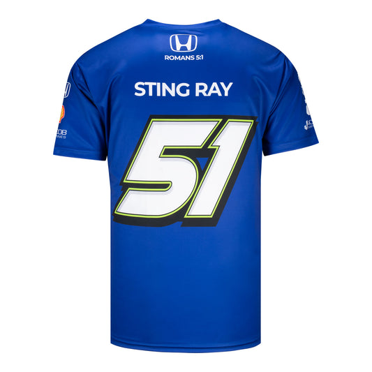 2023 Sting Ray Robb Men's Jersey in blue - back view