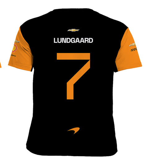 2026 Christian Lundgaard Arrow McLaren Jersey in Orange - Back View