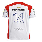 2026 Santino Ferrucci Homes for Our Troops Jersey in White and Red - Back View