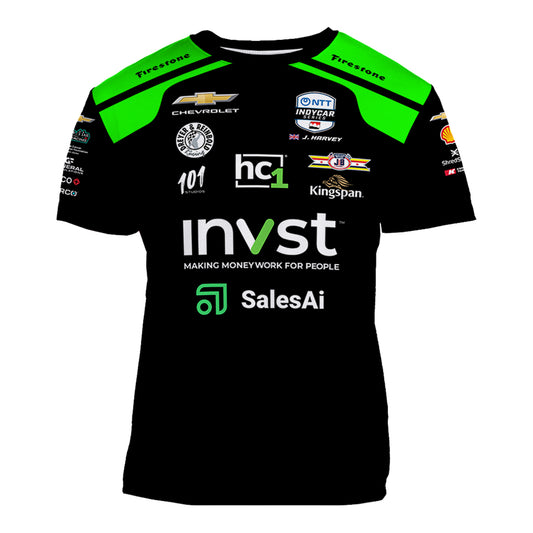 2026 Jack Harvey INVST Jersey in black - front view