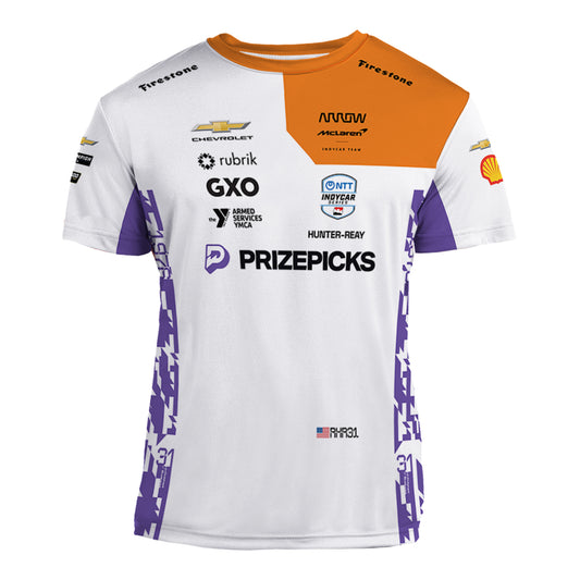 2026 Ryan Hunter-Reay PrizePicks Jersey in White - Front View