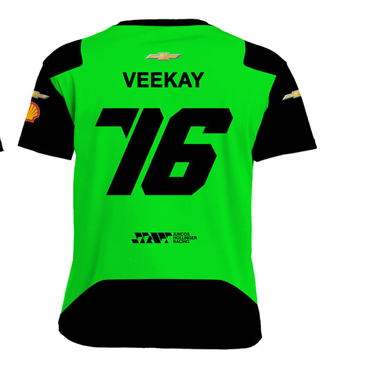 2026 Rinus VeeKay Juncos Hollinger Jersey in Green - Back View