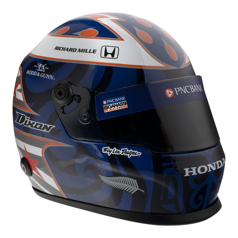 2023 Scott Dixon Mini Helmet in blue and black, side view