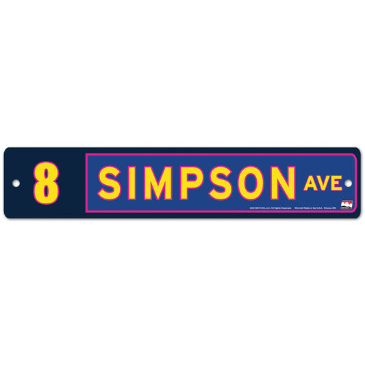 2025 Kyffin Simpson Street Sign - Front View