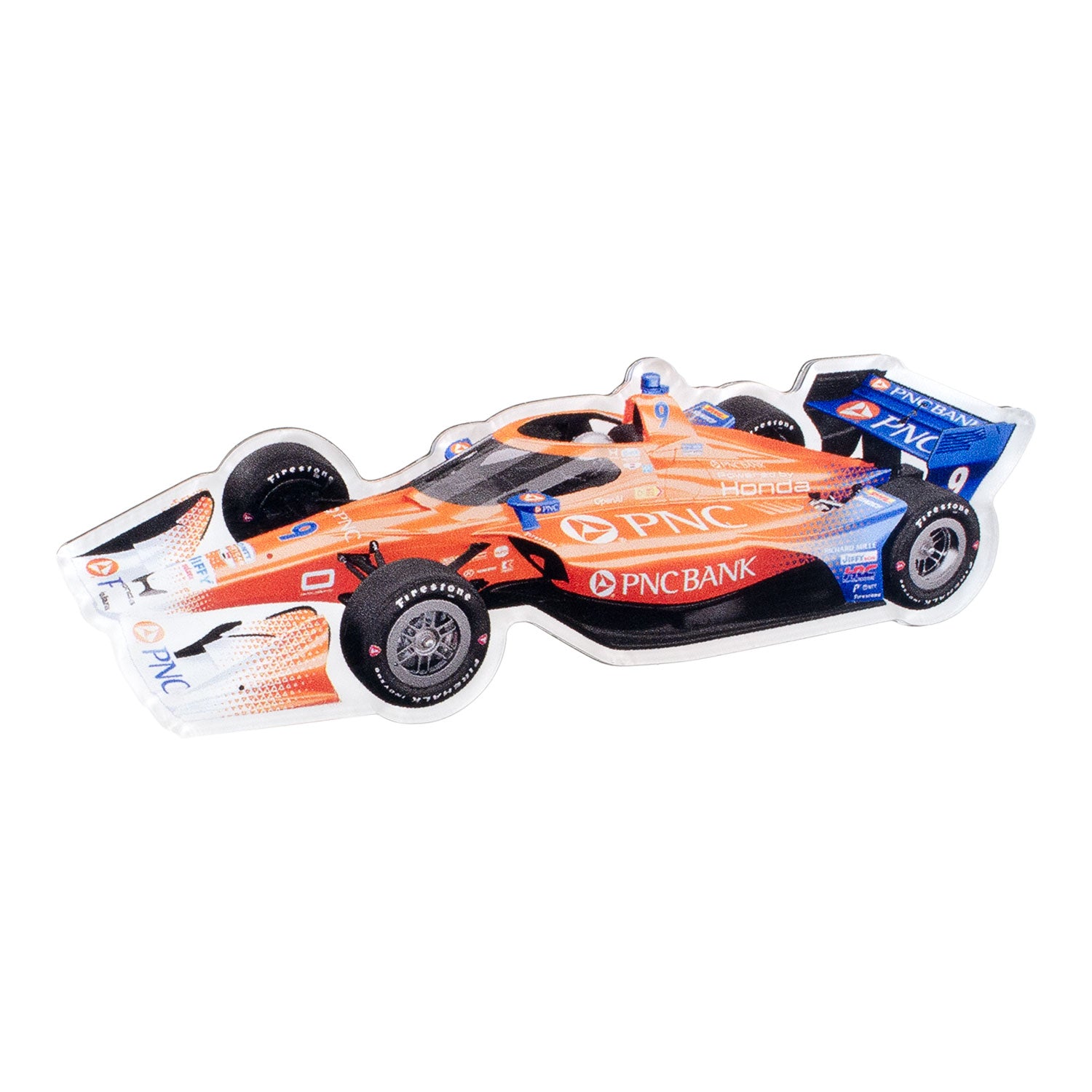 2026 Scott Dixon Car Magnet In Orange & Blue - Front View