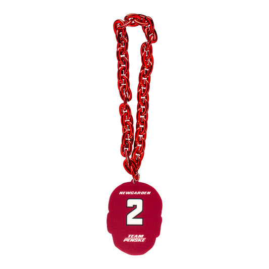 Josef Newgarden Fan Chain in Red - Back View