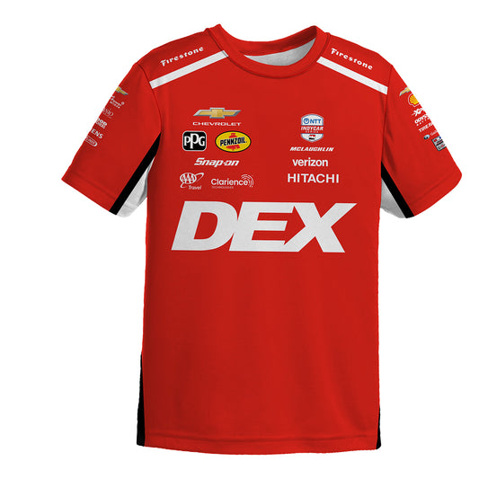 2026 Scott McLaughlin DEX Youth Jersey in Red - Front View