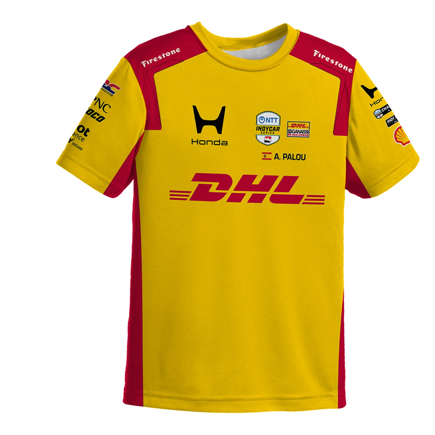 2026 Alex Palou DHL Youth Jersey in Yellow - Front View
