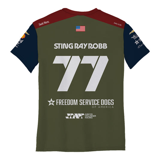 2026 Youth Sting Ray Robb Jersey in Green - Back View