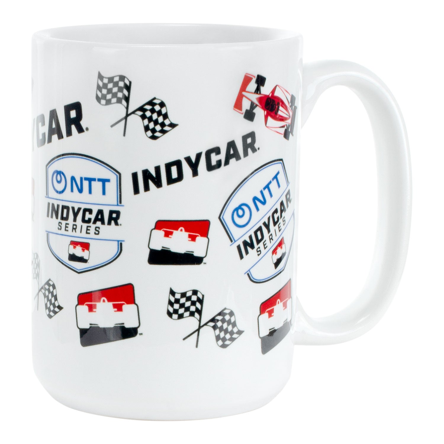 INDYCAR Icons Mug In White & Multi-Color - Side View 2