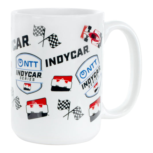 INDYCAR Icons Mug In White & Multi-Color - Side View 2