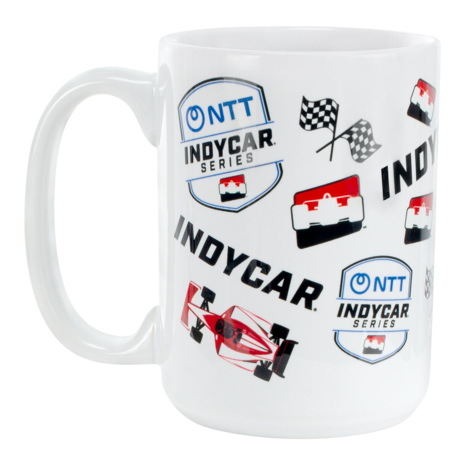 INDYCAR Icons Mug In White & Multi-Color - Side View 1
