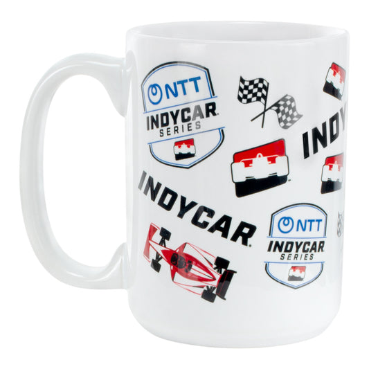 INDYCAR Icons Mug In White & Multi-Color - Side View 1