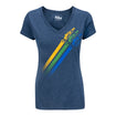 Ladies INDYCAR 3 Stripe 2.0 T-Shirt in navy, front view