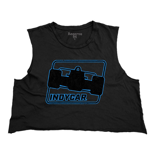 INDYCAR Ladies Cropped Muscle Tank - front view
