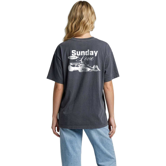 INDYCAR Ladies Sunday Love Band T-Shirt in Grey - Back View
