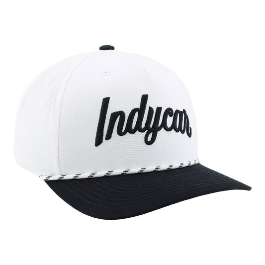 INDYCAR Script Apex Rope Hat in White - Front Right View