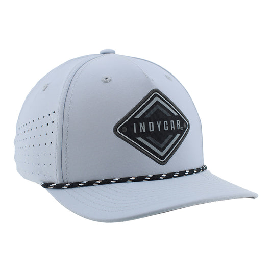 INDYCAR Patch Birdie Rope Hat in Grey - Front Right View