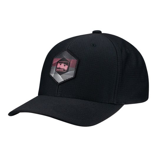 INDYCAR Travis Mathew Hexagon Patch Hat in Black - Front Right View