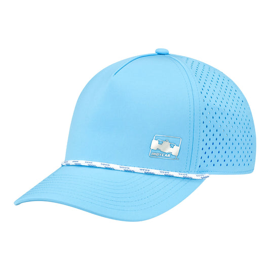 INDYCAR Chrome Logo Hat in Blue - Left Side View