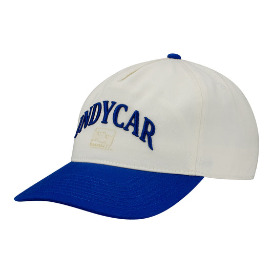 INDYCAR Debossed 5-Panel Hat in White - Front Left View