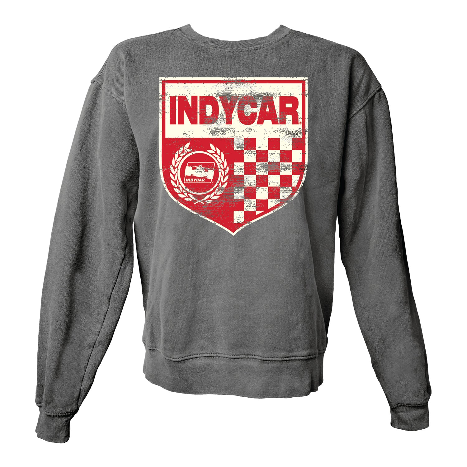 INDYCAR Crest Blue 84 Crewneck in Grey - Back View