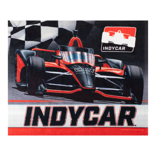 INDYCAR Rally Towel in red and black, front view