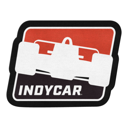 INDYCAR Mascot Mat in red, white, and black - front view