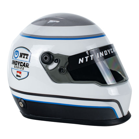 INDYCAR Mini Helmet in blue, white and black - side view