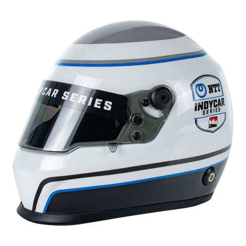 INDYCAR Mini Helmet in blue, white and black - side  view
