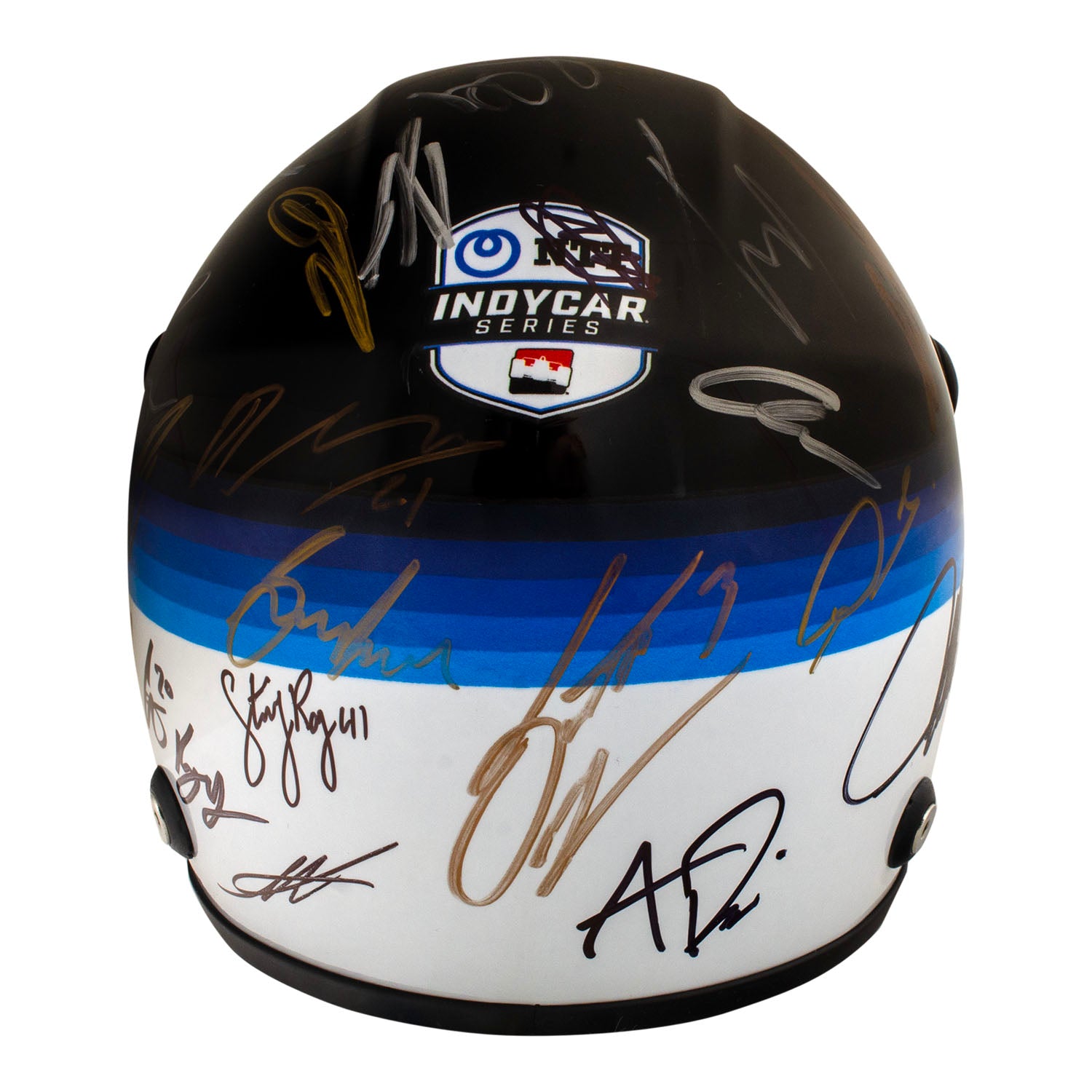 Autographed INDYCAR Mini Helmet - Back View