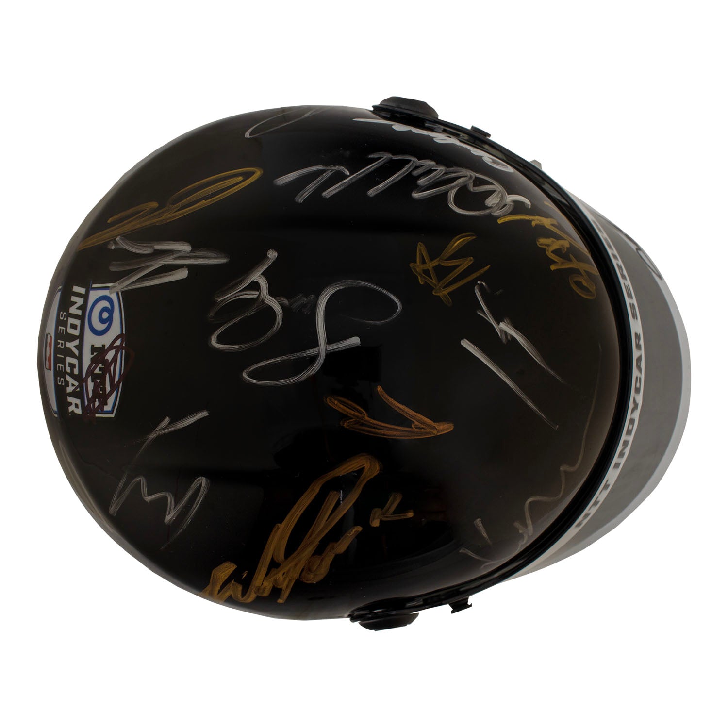 Autographed INDYCAR Mini Helmet - Top View 
