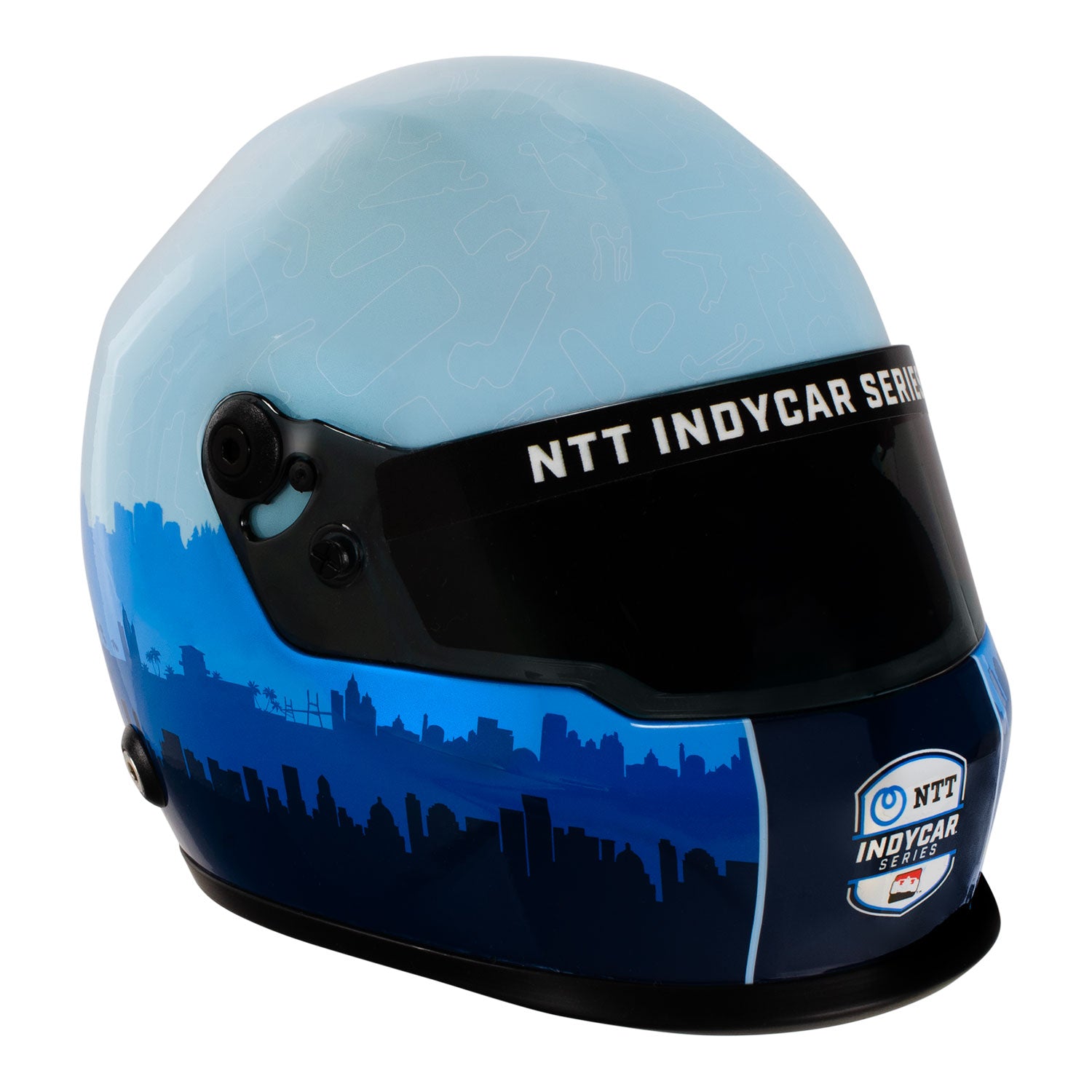 INDYCAR Mini Helmet in Blue - Front Right View