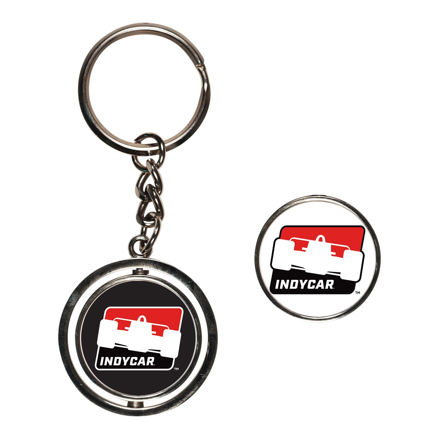 INDYCAR Spinner Key Ring - Front and Back View
