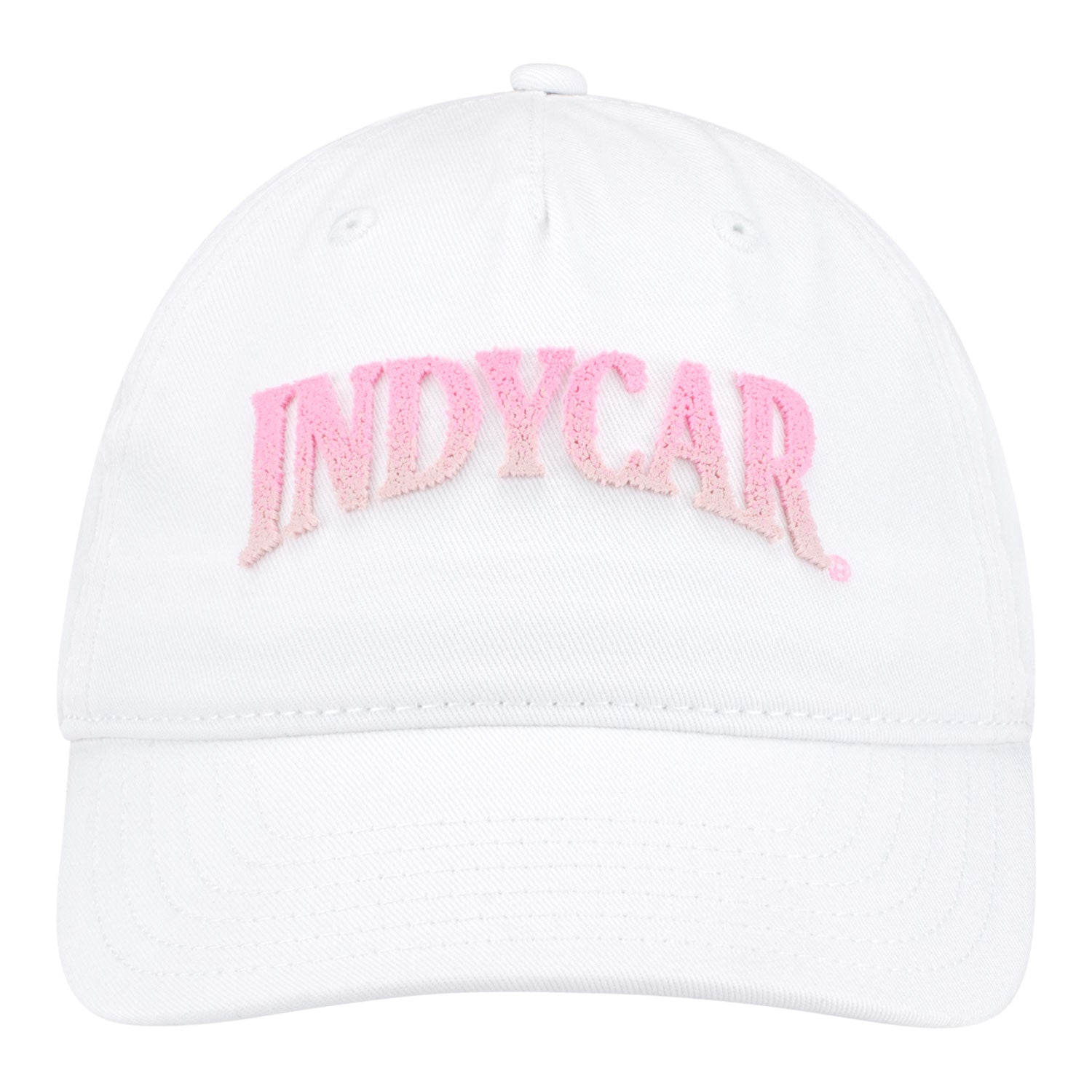 INDYCAR Girls Pink Floss Hat in White - Front View