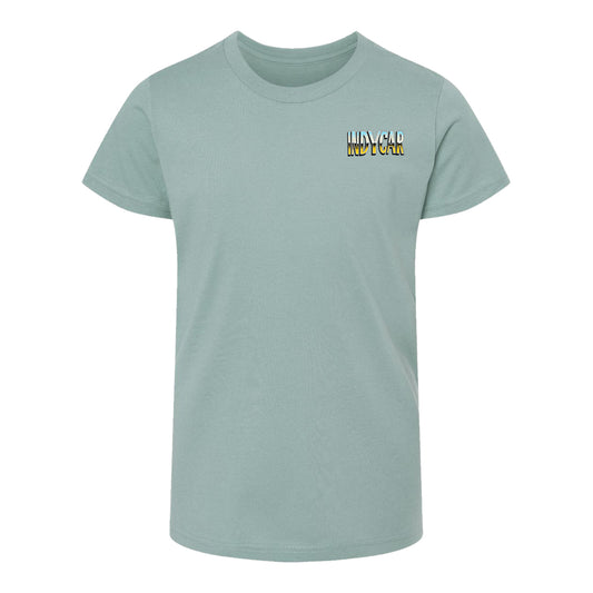 2026 NTT INDYCAR Series Schedule Youth T-Shirt in Green - Front View