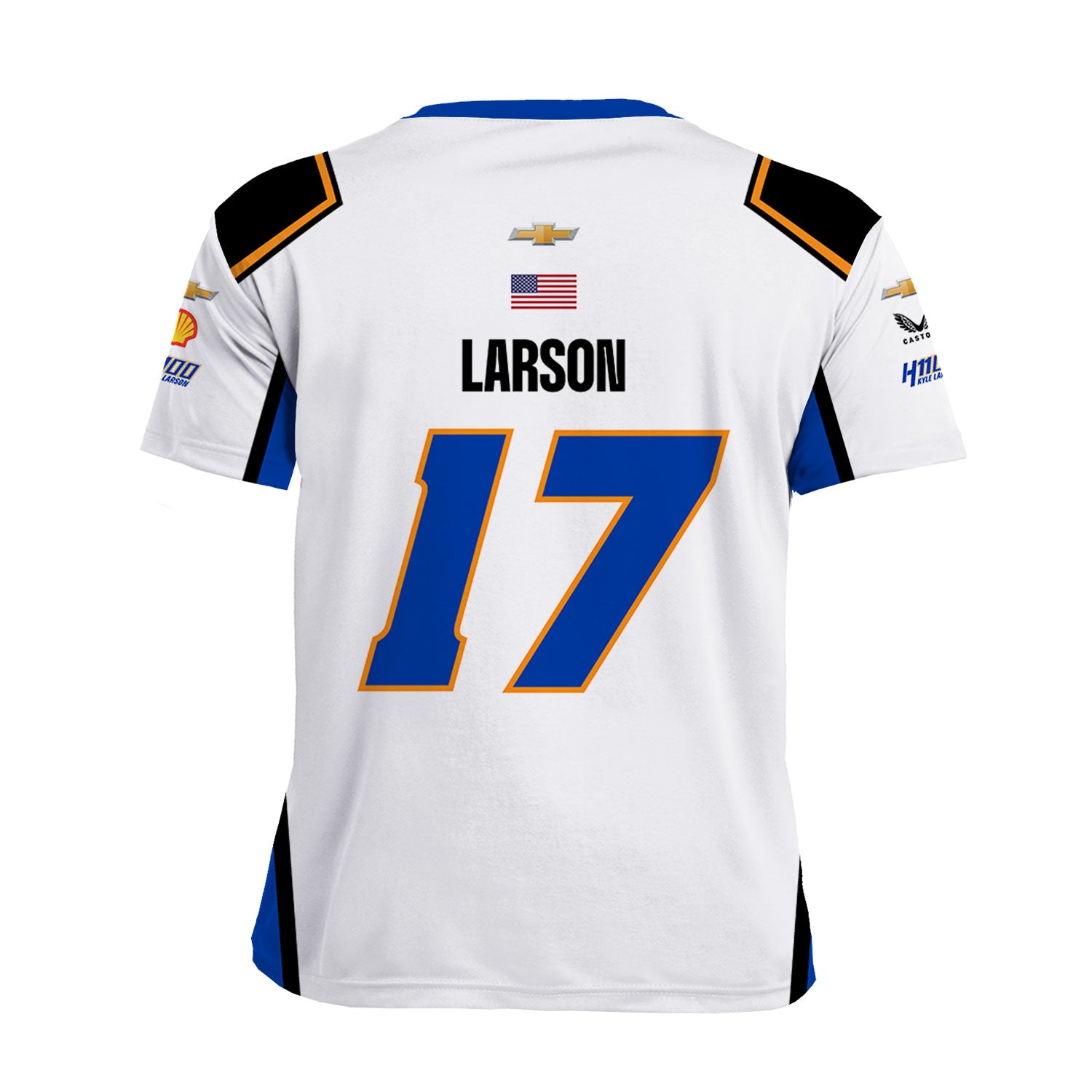 2025 Kyle Larson Jersey in White - Back View