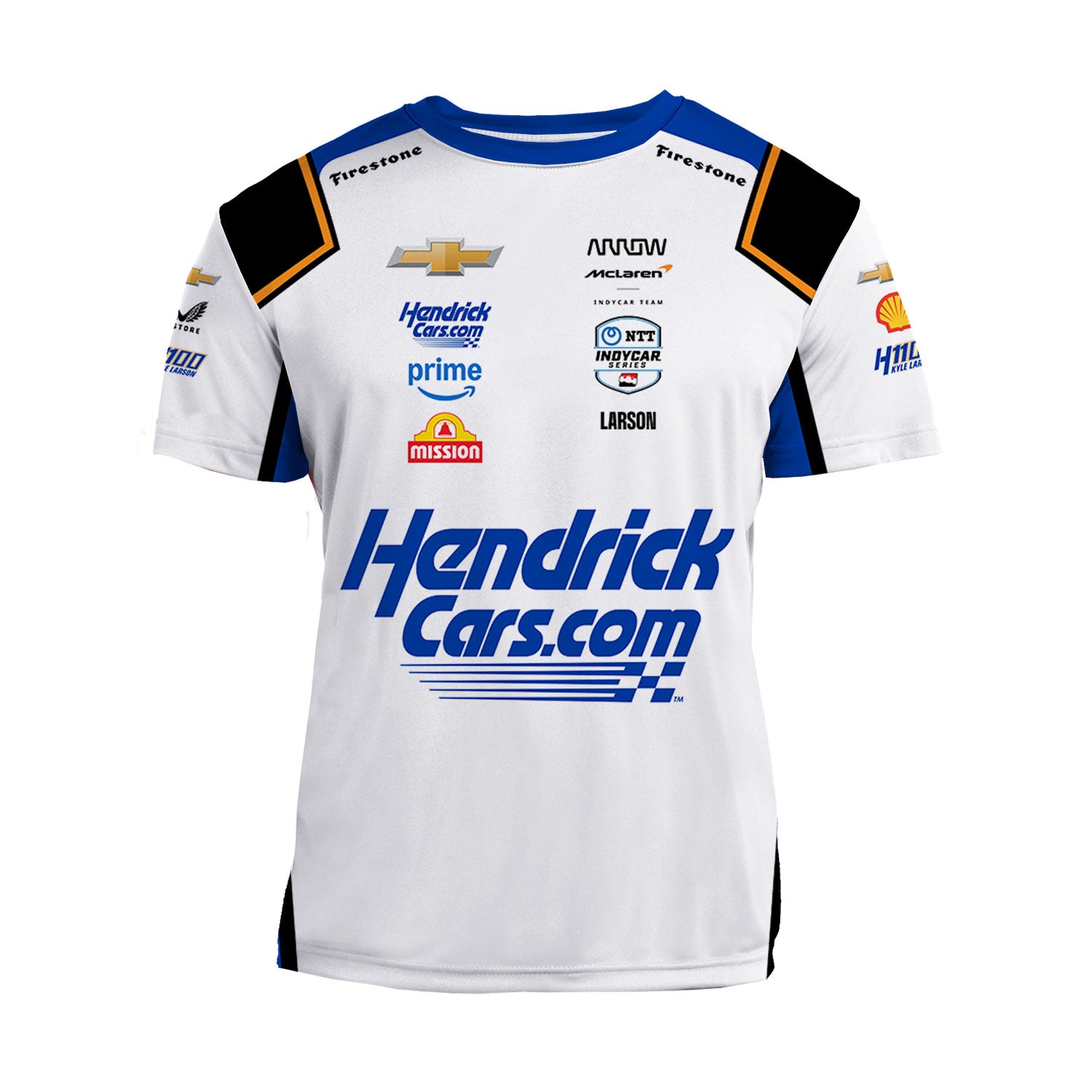 2025 Kyle Larson Jersey in White - Front View