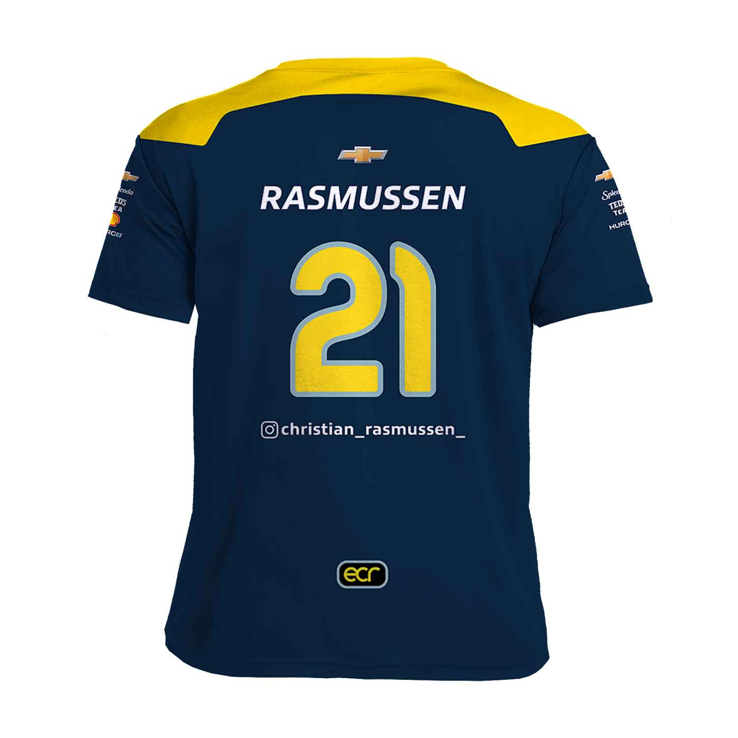 2025 Christian Rasmussen Jersey in Blue - Back View