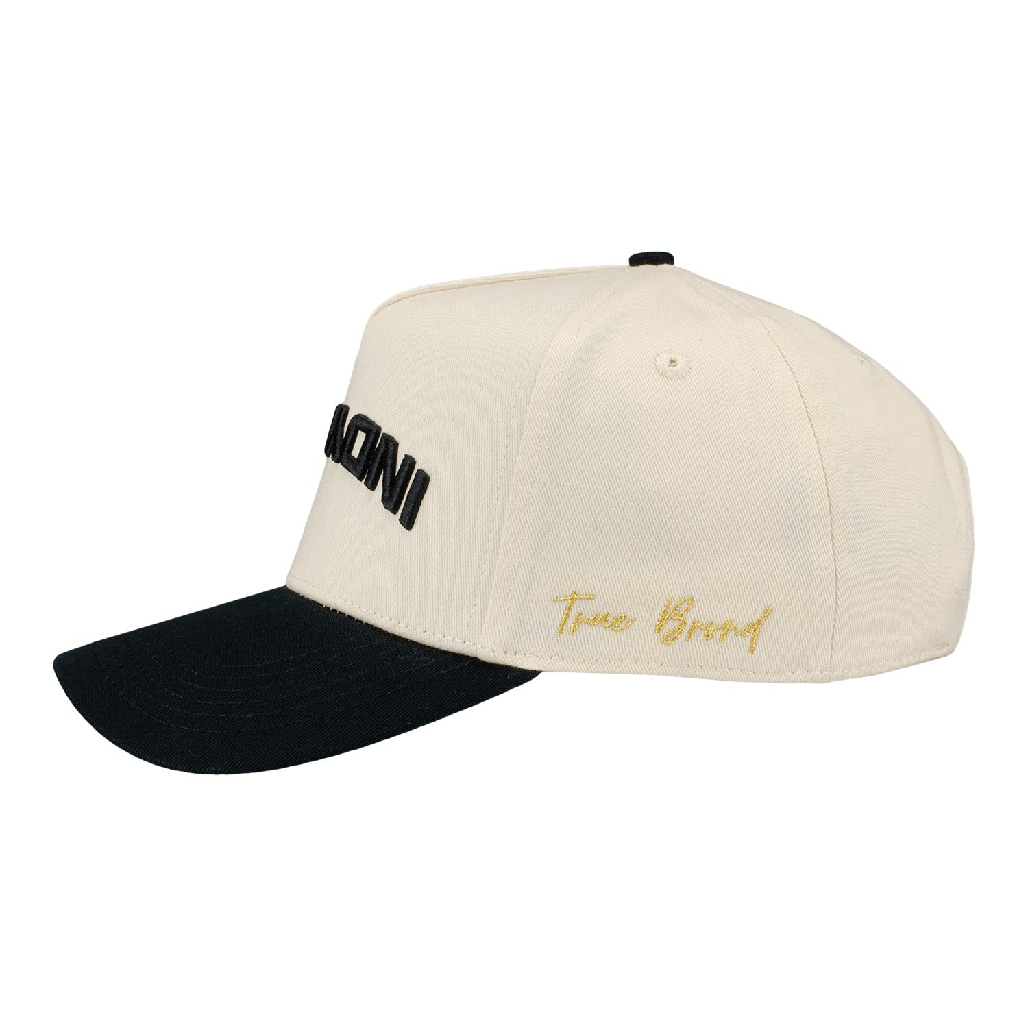 INDYCAR True Brvnd Hat In Beige & Black - Left Side View